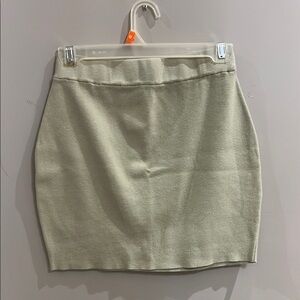 Green Pencil Mini Skirt for Work